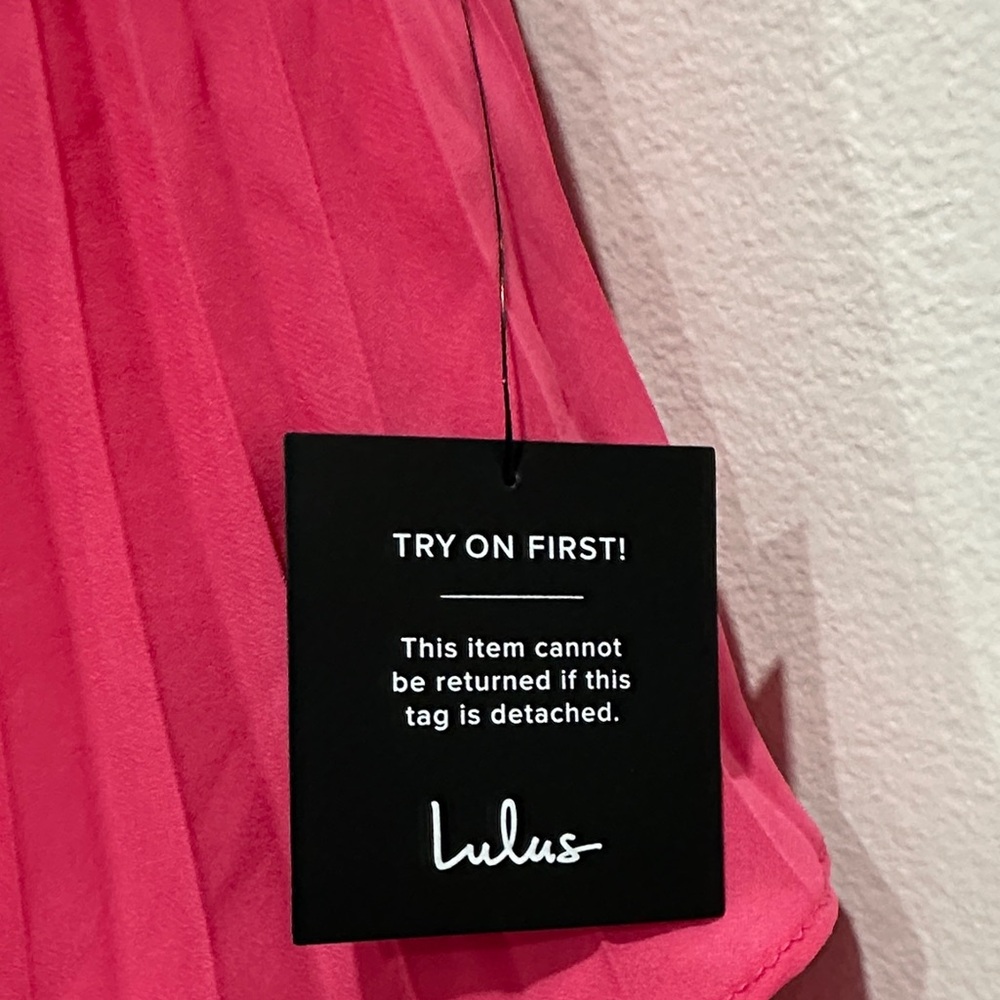 NWT! Lulu's Strapless Pink Tiered Dress - Picture 2 of 15